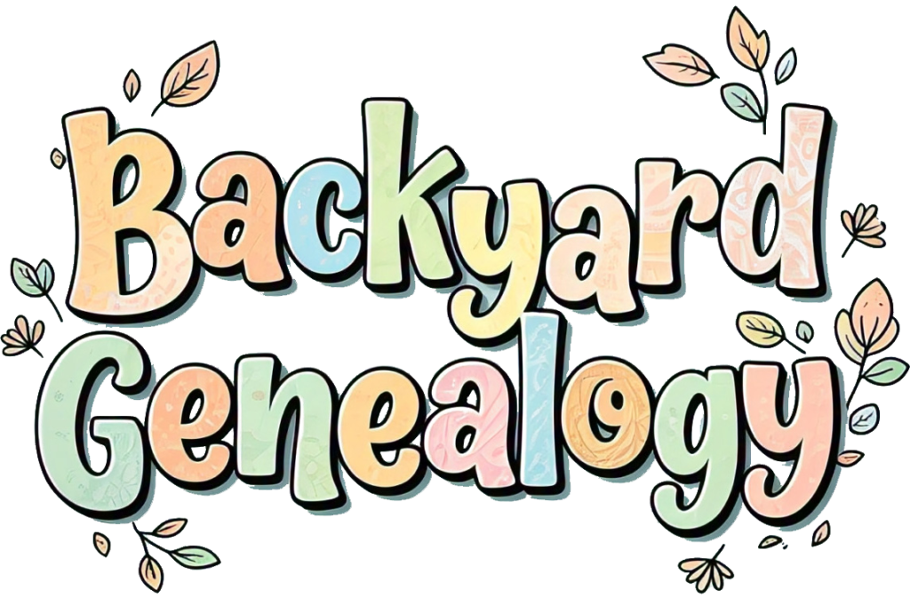 logo with words backyard genealogy
